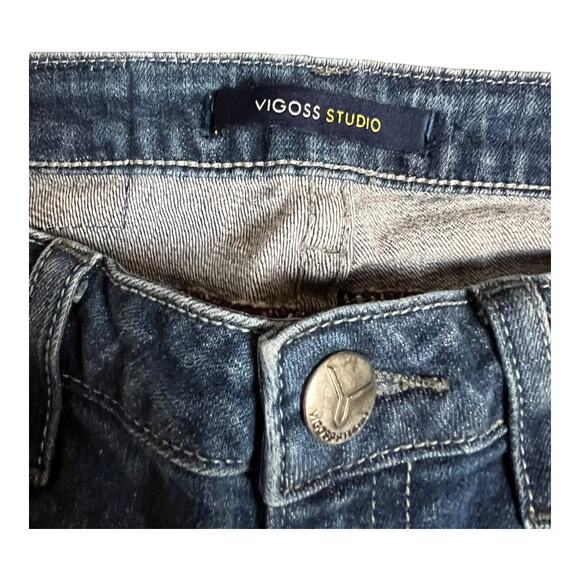 Vigoss Studio Jeans style P6138A Size 28 5/6 Fancy Stitch Embroidered Casual - Picture 3 of 7